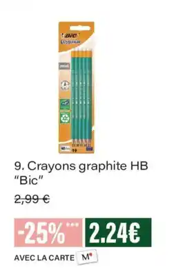 Monoprix Bic Crayons graphite HB offre