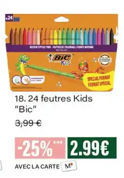 Monoprix Bic feutres Kids offre