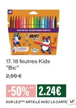 Monoprix Bic feutres Kids offre