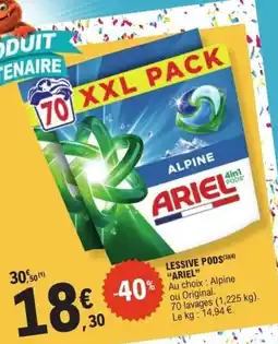 E.Leclerc Express ARIEL LESSIVE PODS offre