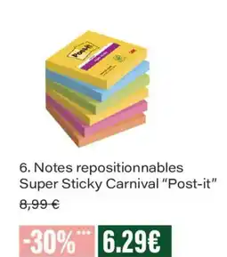 Monoprix Post-it Notes repositionnables Super Sticky Carnival offre