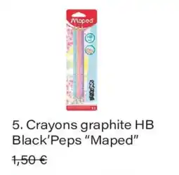 Monoprix Maped Crayons graphite HB Black'Peps offre