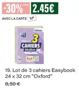 Monoprix Easybook Cahiers offre