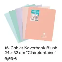 Monoprix Clairefontaine Cahier Koverbook Blush offre
