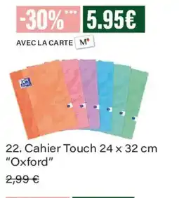 Monoprix Touch Cahier Oxford offre