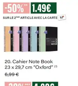 Monoprix Cahier Note Book offre