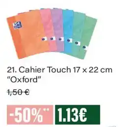 Monoprix Touch Cahier Oxford offre