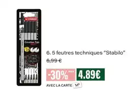 Monoprix Stabilo feutres techniques offre