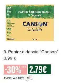Monoprix Canson Papier à dessin offre