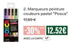 Monoprix Posca Marqueurs peinture couleurs pastel offre