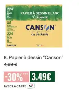 Monoprix Canson Papier à dessin offre