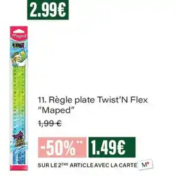 Monoprix Maped Règle plate Twist'N Flex offre