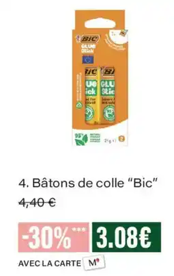 Monoprix BIC Bâtons de colle offre