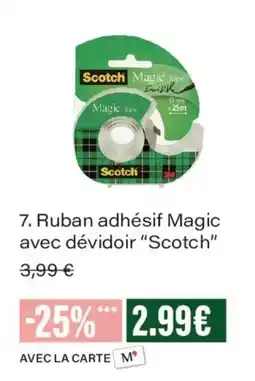 Monoprix Scotch Ruban adhésif Magic offre
