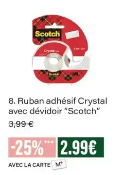 Monoprix Scotch Ruban adhésif Crystal offre