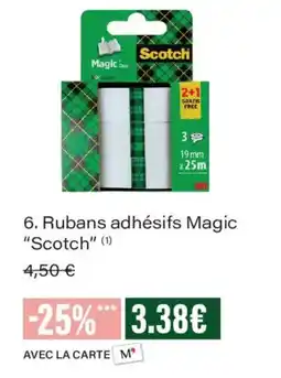 Monoprix Scotch Rubans adhésifs Magic offre