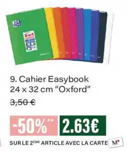 Monoprix Easybook Cahier offre