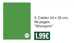 Monoprix Monoprix Cahier offre