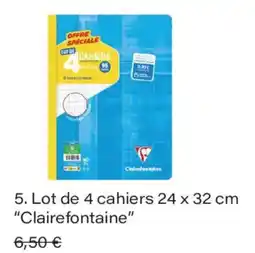Monoprix Clairefontaine cahiers offre