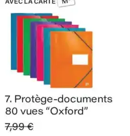 Monoprix Oxford Protège-documents offre
