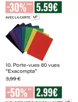 Monoprix Exacompta Porte-vues 80 vues offre