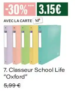 Monoprix Classeur School Life Oxford offre