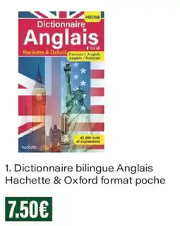 Monoprix Hachette & Oxford Dictionnaire Anglais format poche offre