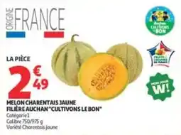 Auchan Supermarché Melon Charentais Jaune offre