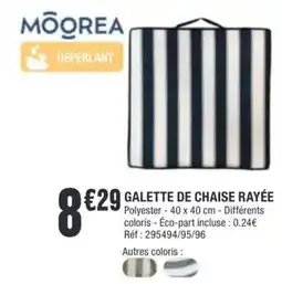 La Foir'Fouille Galette de chaise rayee offre
