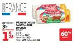 Auchan Supermarché SOIGNON BÛCHE DE CHÈVRE SAINT-MAURE offre