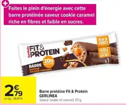 Carrefour GERLINEA Barre protéine Fit & Protein offre