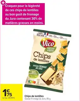 Carrefour Vico Chips de lentilles offre