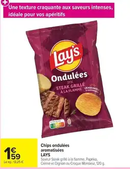 Carrefour LAYS Chips ondulées aromatisées offre