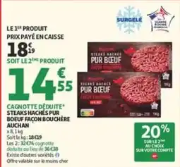 Auchan Supermarché Auchan Steaks Hachés Pur Bœuf offre