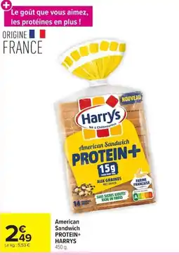Carrefour Harrys American Sandwich PROTEIN+ offre