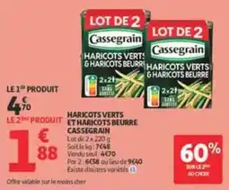 Auchan Supermarché Cassegrain Haricots verts et haricots beurre offre