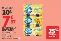 Auchan Supermarché Mont Blanc Crème Vanille offre