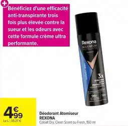 Carrefour Rexona Déodorant Atomiseur offre