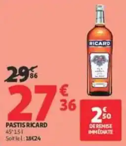 Auchan Supermarché RICARD PASTIS offre