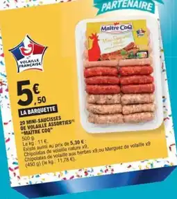 E.Leclerc Maître CoQ Mini-Saucisses offre