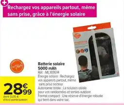 Carrefour MOBILITY LAB Batterie solaire offre