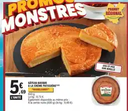 E.Leclerc MIGUELGORRY GÂTEAU BASQUE À LA CRÈME PATISSIÈRE offre