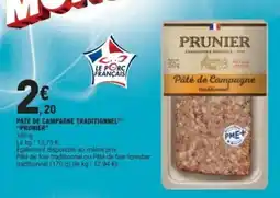 E.Leclerc PRUNIER Pâté de Campagne offre