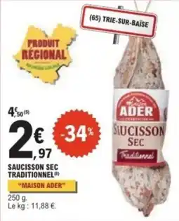 E.Leclerc ADER Saucisson sec traditionnel offre