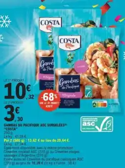 E.Leclerc COSTA Gambas du Pacifique offre