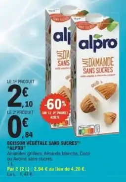 E.Leclerc ALPRO Boisson végétale sans sucres offre