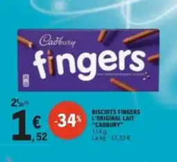 E.Leclerc Cadbury Biscuits Fingers offre
