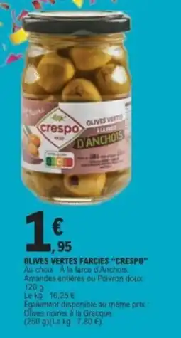 E.Leclerc Crespo Olives vertes farcies offre