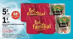 E.Leclerc d'aucy Petits pois & carottes extra-fins offre