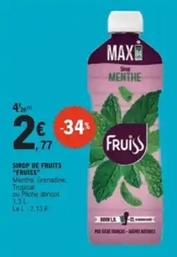 E.Leclerc Fruiss Sirop Menthe offre